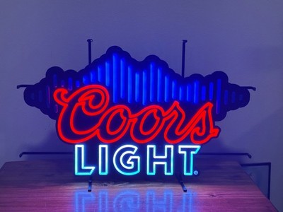 COORS LIGHT BEER SOUND BAR MOTION LED BAR SIGN MAN CAVE GARAGE