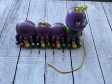 2001 VTG Leap Frog Alphabet Pal Purple Caterpillar Educational Music Toy WORKS