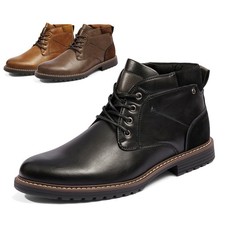 US Men's Leather Chukka Boots Casual Boots Stylish Business Dress Boots