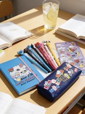 BT21 BTS Notebook, BT21 Estuche para Bolígrafos, Pegatinas y BTS Juego de Bolígrafos Paquete Estacionario