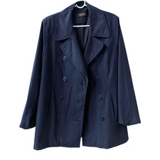 VTG 90s Brooks Brothers Women's Double Breasted Jacket Sz 12R Navy MadeinUSA EUC