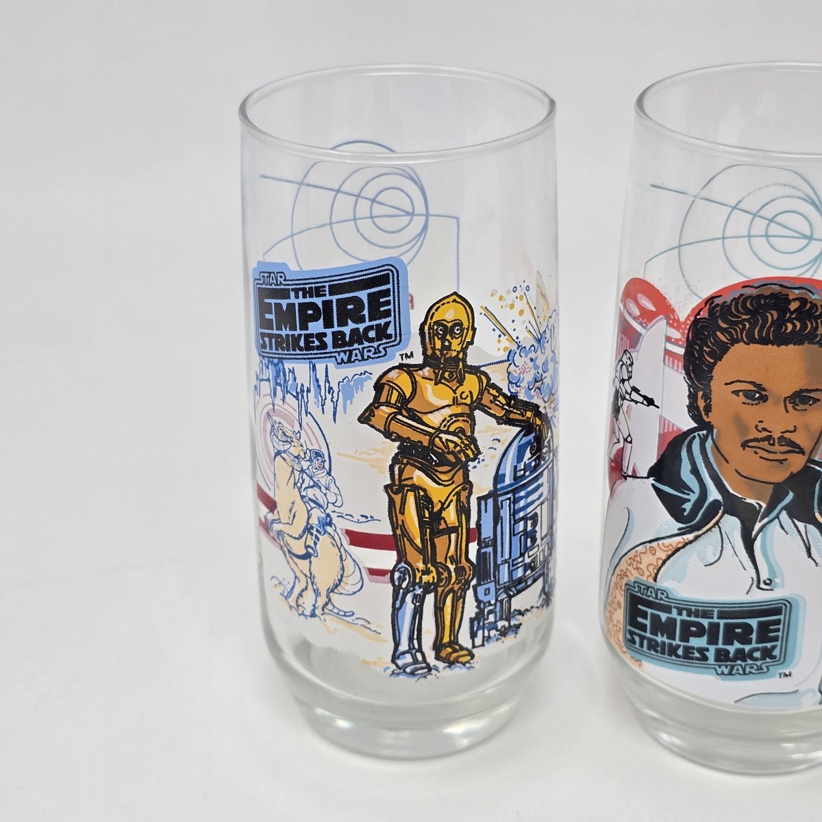 Star Wars 1980 Empire Strikes Back Burger King Glasses Complete 4