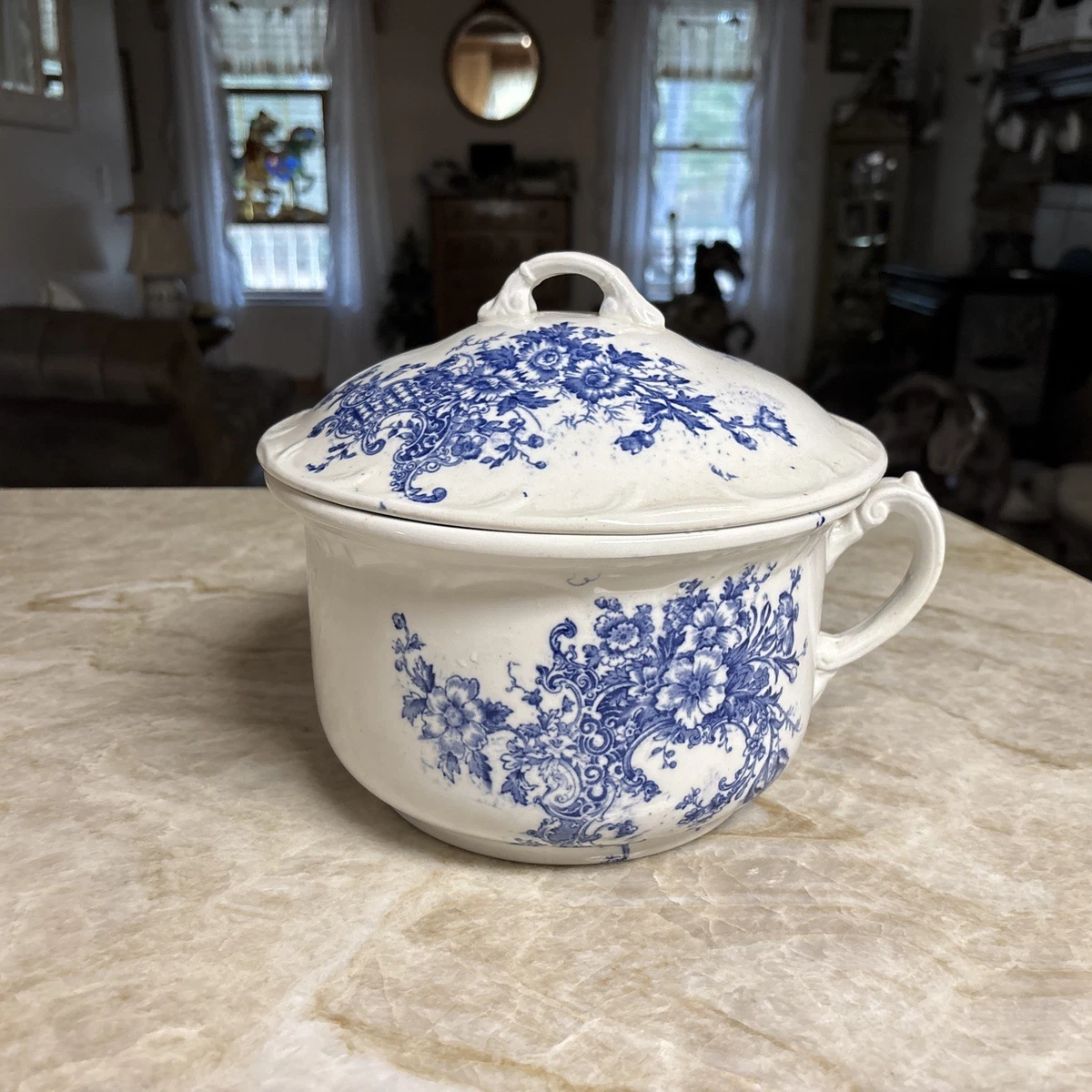 蓝色壶中国古董| eBay