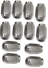 12-pack 12 Solid 304 Stainless Steel Lug Nuts For Trailer Wheels 12-20 Thread