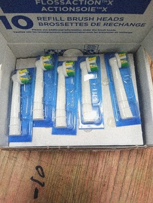 Oral-B FlossAction Electric Toothbrush Replacement Brush Heads 10 Ct. 296