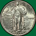 1927 Standing Liberty Quarter Brilliant Uncirculated BU Coin #40455
