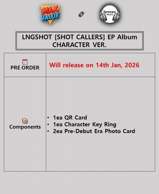 LNGSHOT SHOT CALLERS EP Album CHARACTER Ver/QR Card+Key Ring+2