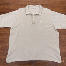 Vintage Burberry London Polo Shirt Mens Large Beige Made in Great Britain
