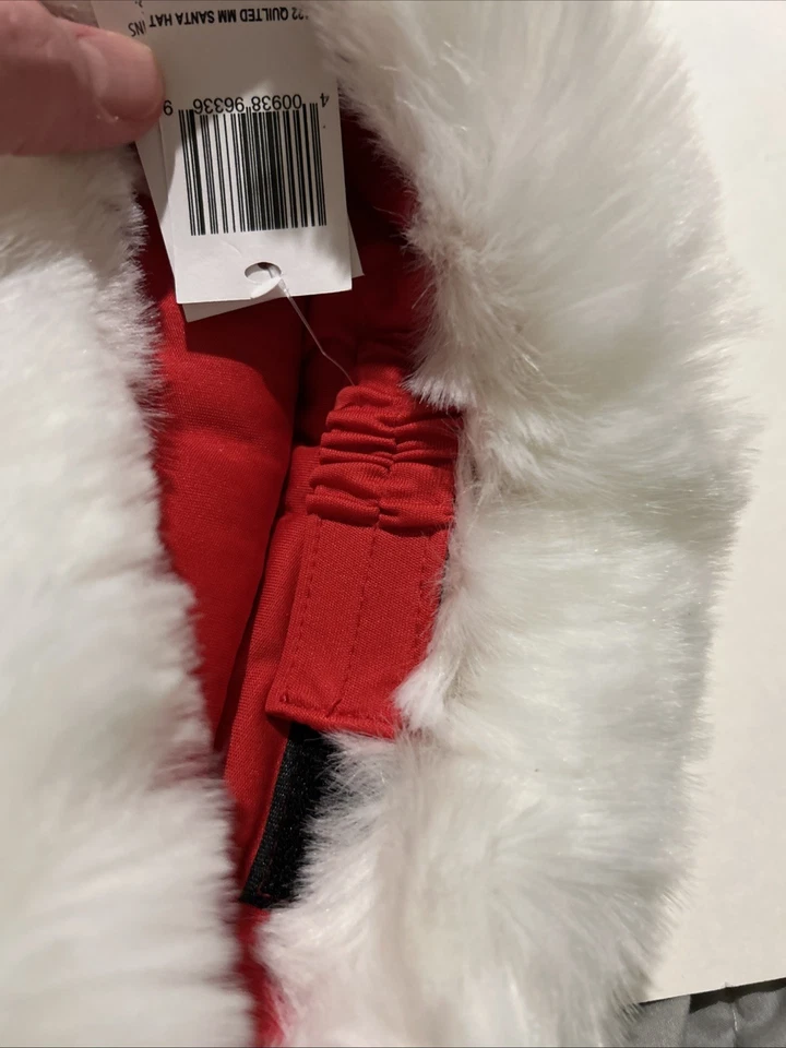 Disney Parks Mickey Mouse Ears Quilted Santa Hat Christmas Holiday OS NEW - Image 4 of 4