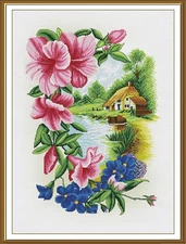 Creative Сross Stitch Embroidery Kit "A house in the village" Nova Sloboda