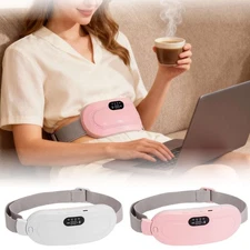 Electric Heating Menstrual Vibration Pad Belt For Period Pain Relief Cramps Gift