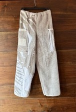 Towel Pants Gray Tropical Pattern