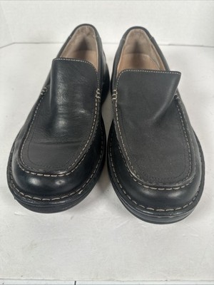 Clark s Men's Black Slip On Leather Shoes Size 10M #73225 Casual Comfort