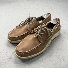 Sperry Top Sider Boat Shoes Mens Size 10.5 Brown Leather Billfish Deck Casual