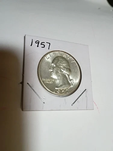 1957  Washington SILVER Quarter- 90% Silver UNC-GEM-BU
