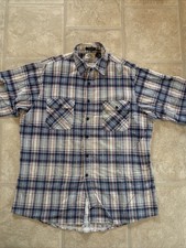 Vintage Fieldmaster Men’s Flannel Shirt Size XL Tall Plaid Button Made In USA