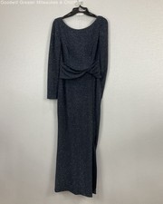 Vince Camuto Woman's Blue Sparkled Long Sleeve Long Dress Size 10
