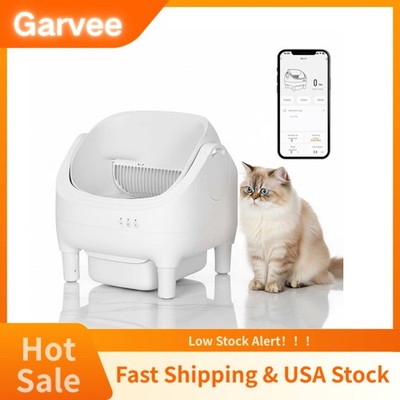 Self Cleaning Cat Litter Box, Open-Top Automatic Cat Litter Box with APP Control