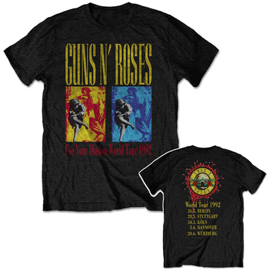Guns N Roses T Shirt Official Use Your Illusion World Tour New