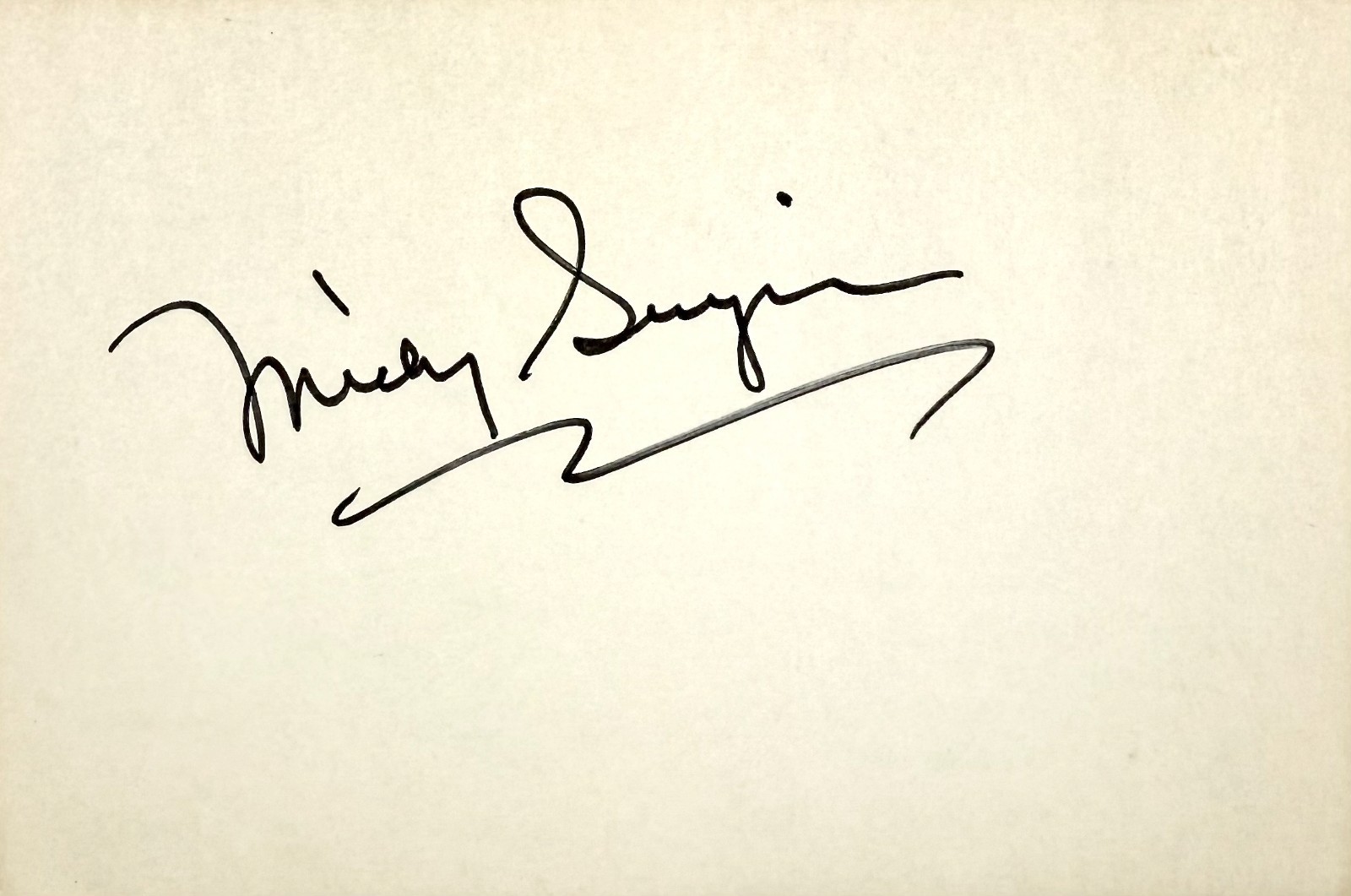 MICKEY SIMPSON Signed Autographed 4x6 INDEX CARD King Rat The Range Rider GIANT