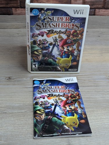 Manual & Case Only Nintendo Wii Super Smash Bros Brawl 2008 (NO GAME)