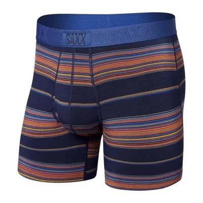 Saxx Ultra Super Soft Boxer Brief Fly Men's Underwear, Horizon Stripe/Navy