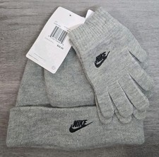 Nike KIDS Cuff Beanie Hat Gloves 2 Piece Set - Heather Gray 9A2961-042