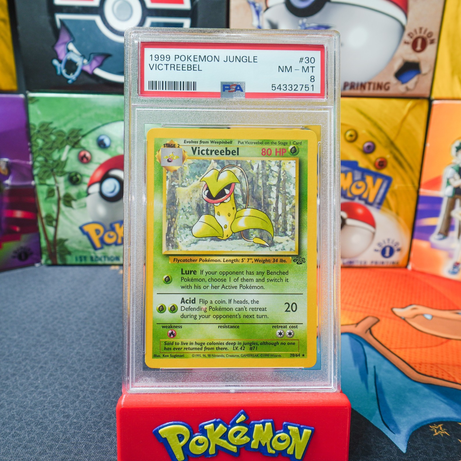 PSA 8 1999 Pokemon Game Unlimited Jungle Victreebel 30