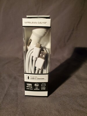 Wireless Gear Usb C Car Charger White