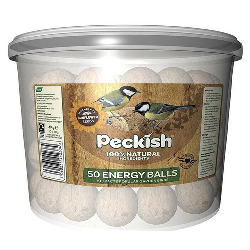 Peckish Natural Suet Fat Balls for Wild Birds 50 Pack Tub