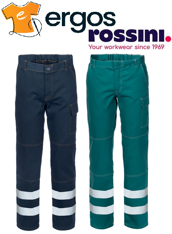 ROSSINI Pantalone SerioPlus Catarifrangente Lavoro Bande Alta
