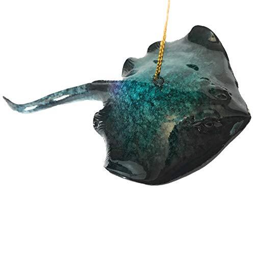 Christmas Ornaments - Hand-Painted - Stocking Stuffers, Scuba Blue Stingray
