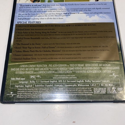 NEW Field of Dreams DVD 1998 Anniversary Edition Baseball Kevin Costner - Picture 8 of 13