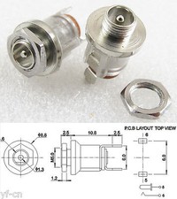 6pcs 3.5 x 1.35mm Transparent DC Power Female Jack Socket Panel Mount Connector
