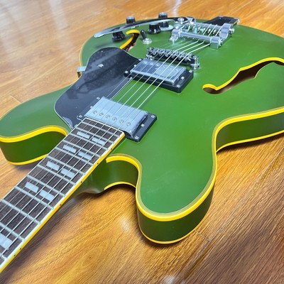 US warehouse Green matte Electric Guitar Rocker System 22-Frets Mahogany Body