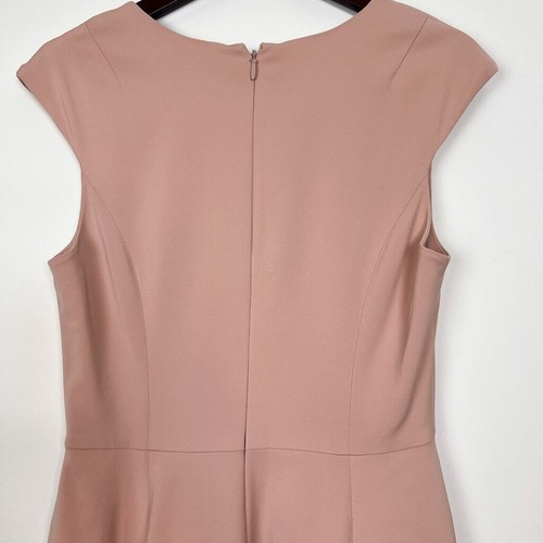 HALSTON Heritage Gown Size 10 Blush V Neck Cap Sleeve - Picture 7 of 10