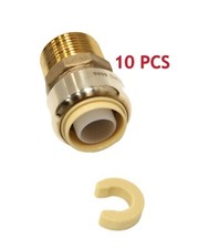 EFIELD 10PCS 1/2 PUSH FIT X 1/2MALE ADAPTERS ...