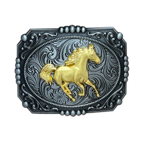 Fibbia cintura western cavallo selvaggio corsa stile vintage uomo donna abbigliamento cowboy rodeo - Foto 3 di 14