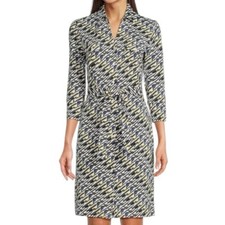J. McLaughlin Brynn Geometric Print Catalina Cloth Button Up Shirtdress Size XS