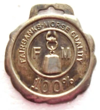 VINTAGE FAIRBANKS-MORSE QUALITY 100% LOGO WATCH FOB