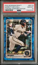 PSA 10 - 2020 Bowman Draft Sapphire GARRETT MITCHELL 1st RC #BD118