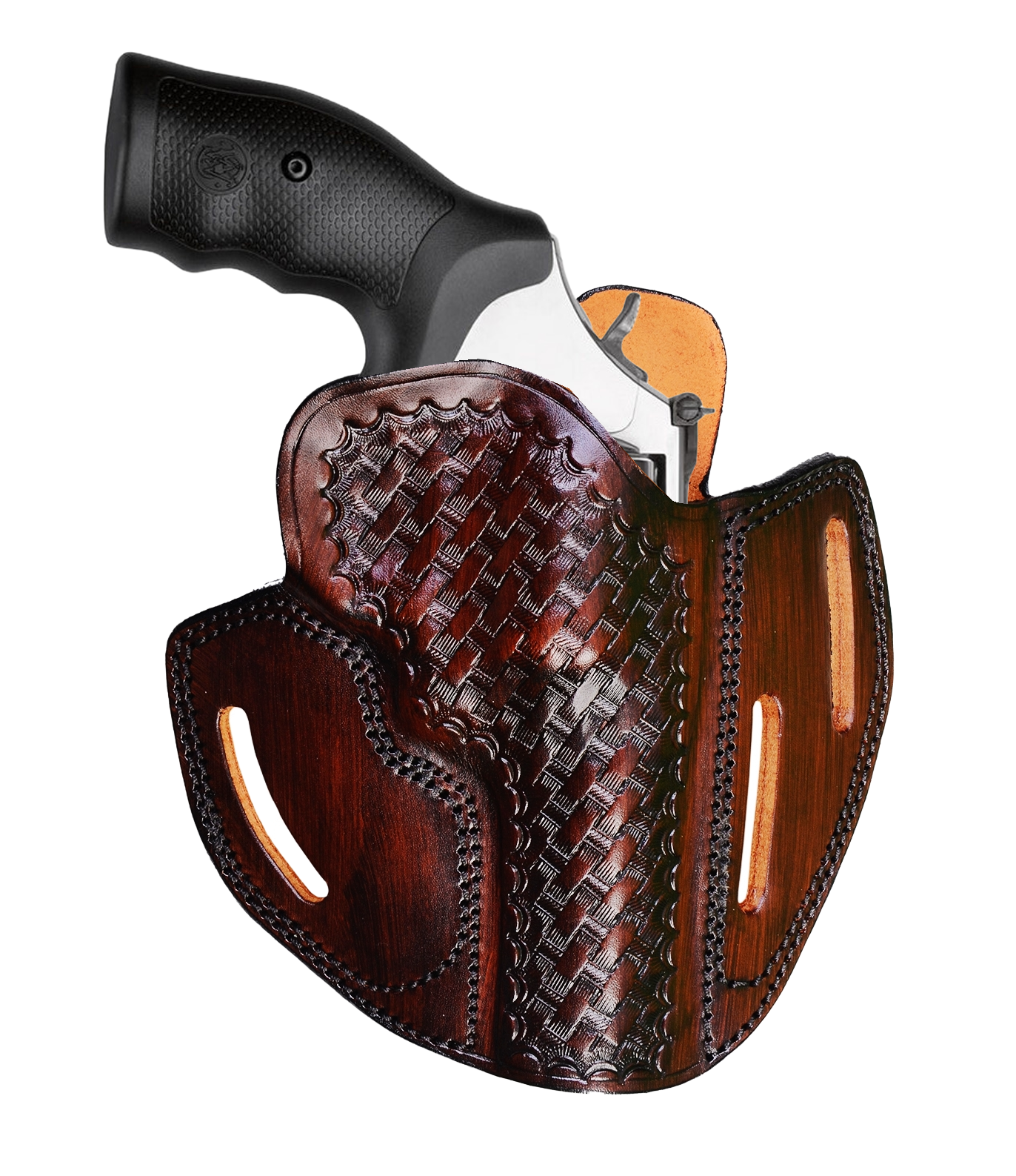 Leather OWB Holster Fits S&W Model 586,686,10,19,60,66 - Revolver Holster