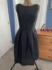 Alfred Sung D448 Women's Size 6 Black A-Line Midi Sleeveless Cocktail Dress