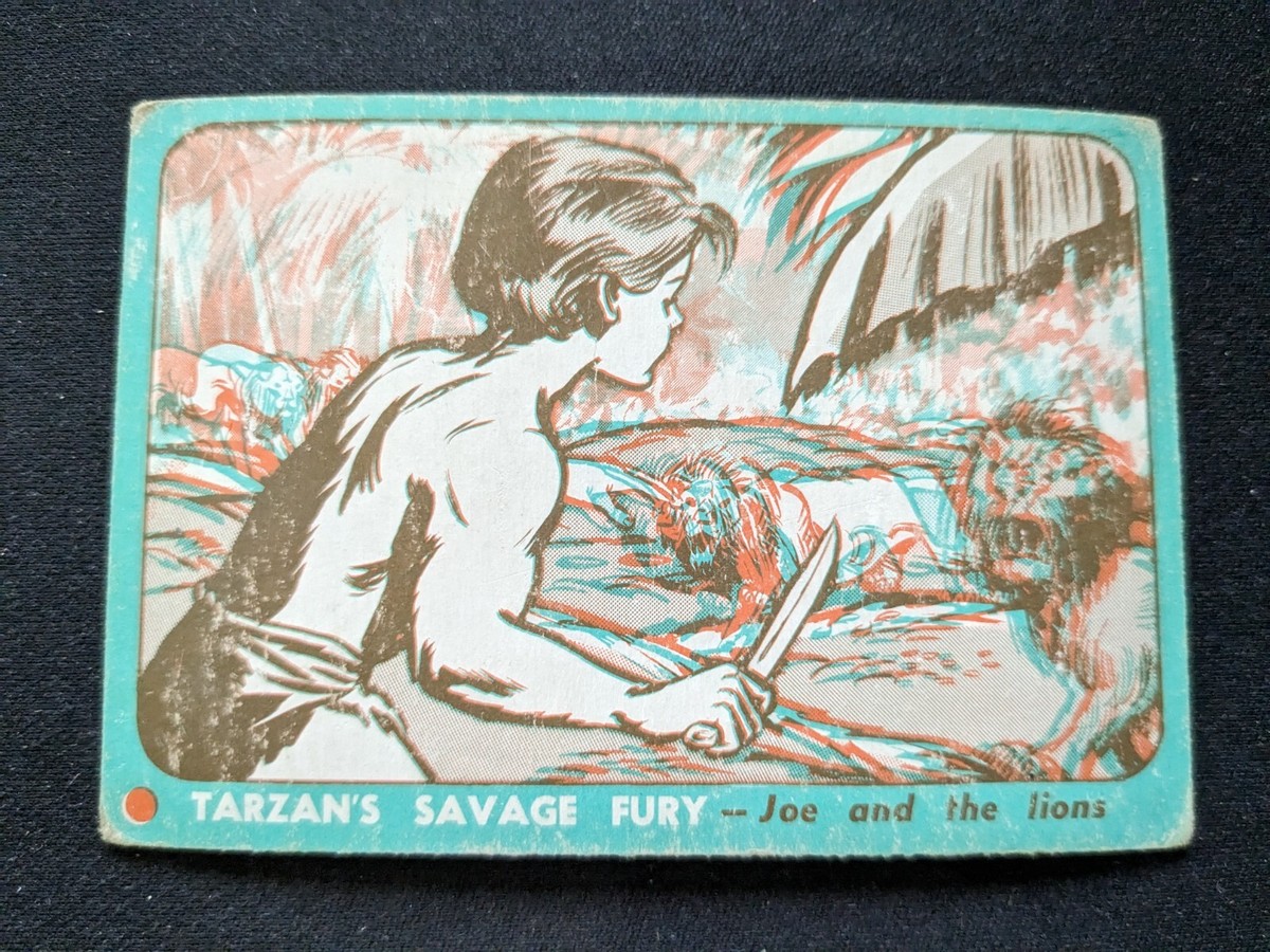 趣味 Tarzan No.540 1953 Topps Tarzan's Savage Fury # 54 Joe and the lions (VG