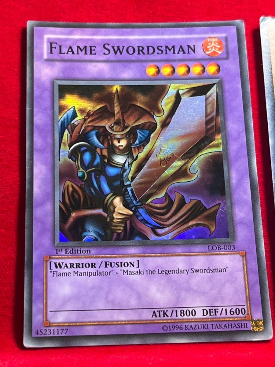 遊戯王　炎の剣士 LOB-003 1st faded ラスト一枚　美品 YuGiOh Flame Swordsman LOB-003 1st Edition Super Rare etc