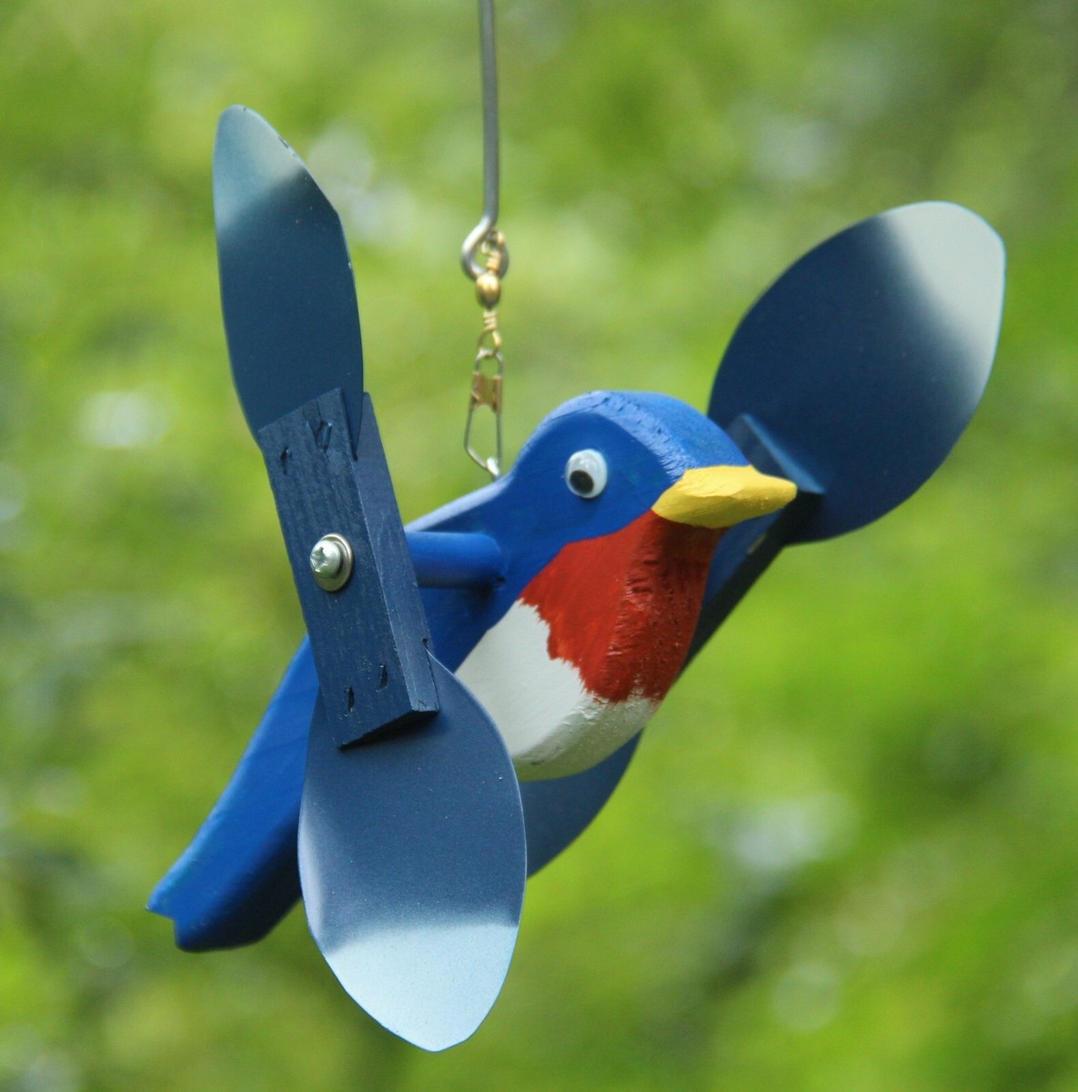 Blue Bird Mini Whirligigs Whirligig Windmill Yard Art Hand from