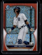 2023 Bowman Chrome Prospects Orange Refractor Shimmer Abel Bastidas RC 08/25