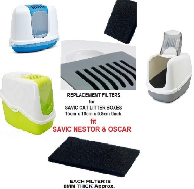 Cat Litter Odour Filters For SAVIC Nestor Oscar Box 10x15cm Pack