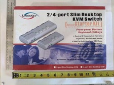 LINKSKEY 2/4 PORT SLIM DESKTOP KVM SWITCH STARTER KIT