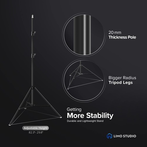 LimoStudio 700W Output Photography Umbrella Continuous Lighting Kit 5500K Neu... - Picture 7 of 8